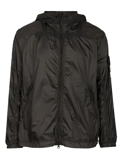 Stone Island Light Hooded Jacket Coats Grey In Gray