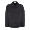 Stone Island Compass Patch Zipped Jacket In Black