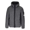 Stone Island Light Puffer Packable Jacket 'lead Grey' In Black