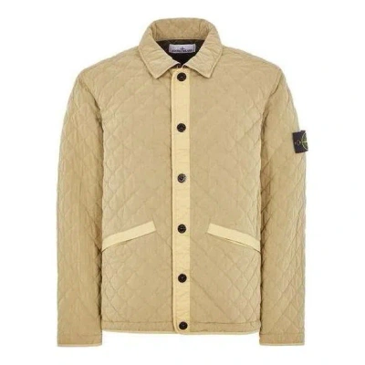 Stone Island Light Quilted Jacket 'natural Beige' In Neutral