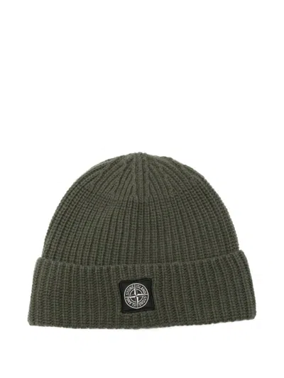 STONE ISLAND STONE ISLAND "LIGHT RWS GEELONG" WOOL BEANIE
