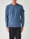 Stone Island Light Rws Pure Wool Regular-fit. Maglione Girocollo In Pura Lana Leggera Rws. Finezza 14. Sweater In Blue