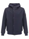 Stone Island Blue Light Soft Shell-r E. Dye Technology Jacket In Blue