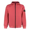 Stone Island Light Soft Shell-r Hooded Jacket 'fucsia' In Red