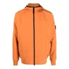 Stone Island Light Soft Shell-r Hooded Jacket 'sienna' In Orange