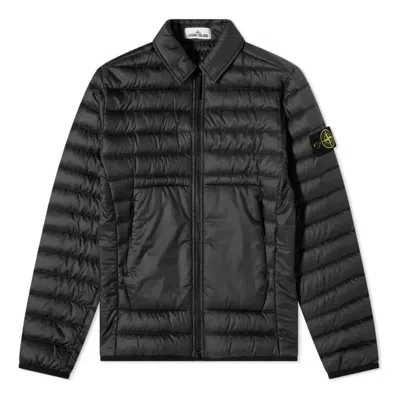 Stone Island Logo-patch Down Padded Jacket In Black