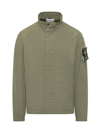 Stone Island Lightweight Front Closure Jacket With Neck - Ss26 Collection In Green