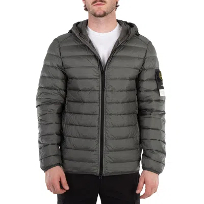 Stone Island Lightweight Hooded Down Jacket In Green