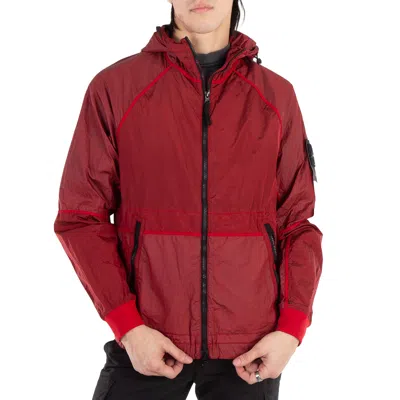 Stone Island Lightweight Hooded Jacket In Red