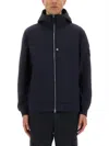 Stone Island Men Soft Shell-r Technology Logo Jacket In Blue