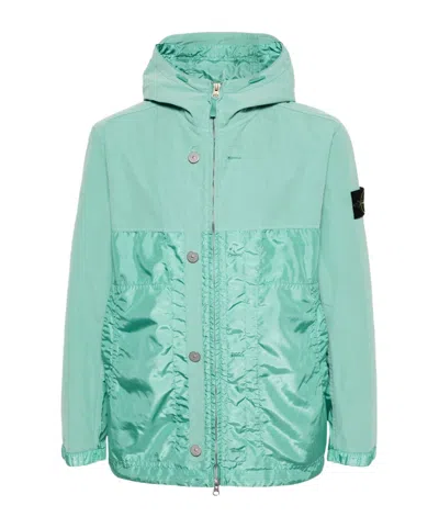 Stone Island Lightweight Hooded Jacket In Green