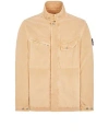 Stone Island Lightweight Jacket Beige Cotton, Lyocell In Beige