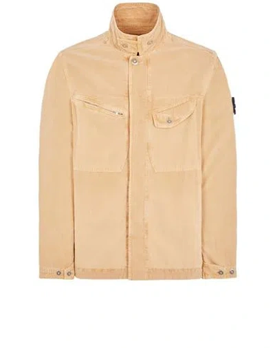 Stone Island Lightweight Jacket Beige Cotton, Lyocell