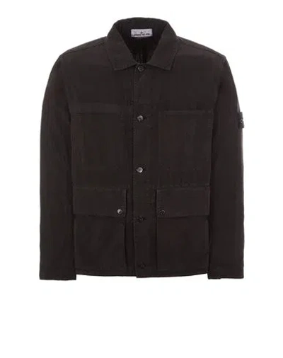 Stone Island Veste Légère Noir Lin, Polyamide