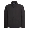Stone Island Quilted Padded Hooded Down Jacket In Noir