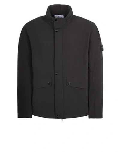 STONE ISLAND STONE ISLAND LIGHTWEIGHT JACKET BLACK POLYESTER, ELASTANE