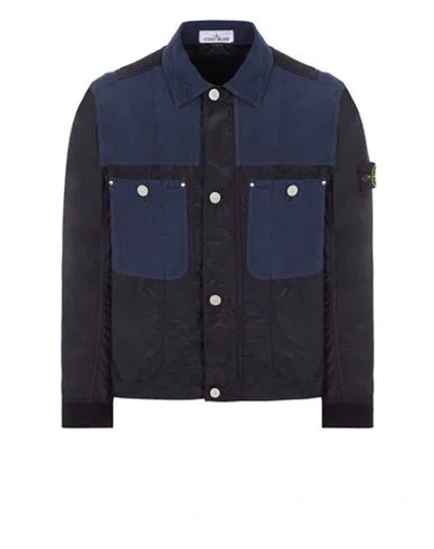 Stone Island Lightweight Jacket Blue Polyester In Bleu