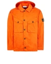 Stone Island Lightweight Jacket Orange Cotton In Orange
