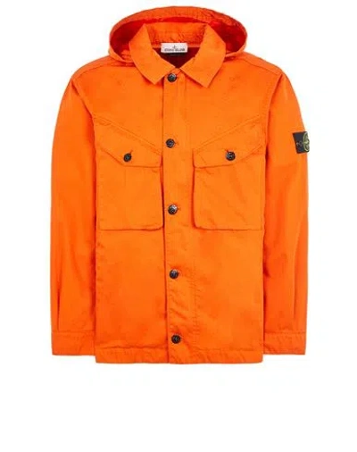 Stone Island Lightweight Jacket Orange Cotton