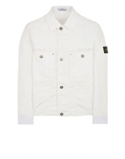 Stone Island Lightweight Jacket White Polyester In Blanc