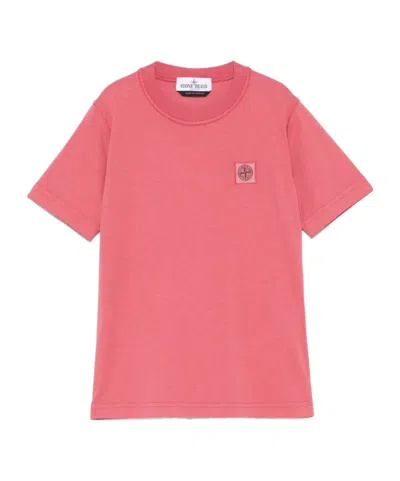 Stone Island Lightweight-jersey T-shirt In Pink
