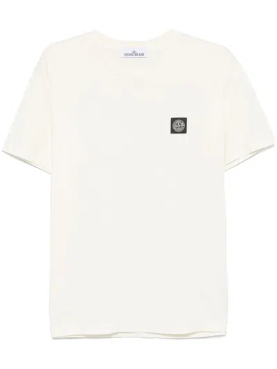 Stone Island Compass Cotton Jersey T-shirt In White