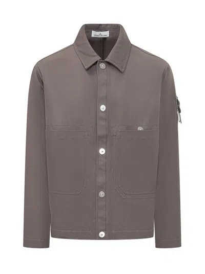 Stone Island Lightweight Spring Jacket - Mini In Gray