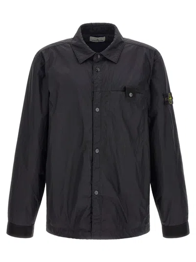 Stone Island Lightweight Technical Nylon Jacket In Black
