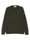Stone Island Lightweight Wool Crew Neck Pullover Clothing In Green