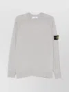 Stone Island Lightweight Wool Crew Neck Sweater With Raglan Sleeves Clothing In Gray