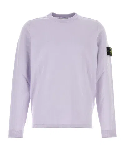 STONE ISLAND STONE ISLAND LOGO-PATCH CREWNECK KNIT JUMPER