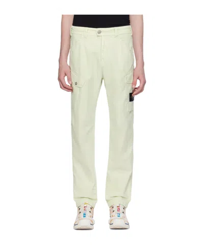 Stone Island Logo And Coat Of Arms, Work And Casual Pants In Green