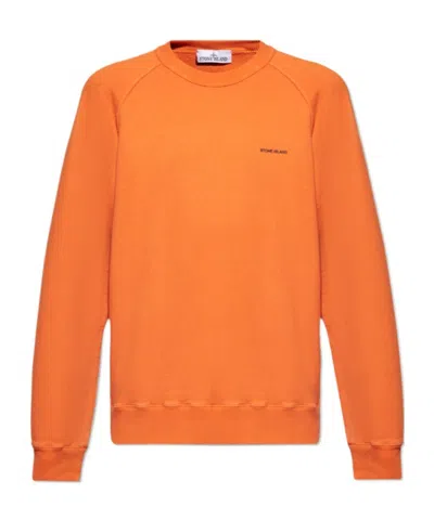 Stone Island Sweatshirt Orange Cotton