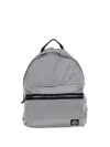 Stone Island Gray Backpack With Front Zip Pocket And Adjustable Straps In Gray