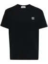 Stone Island Short-sleeved T-shirt With Compass Logo Patch In 蓝色