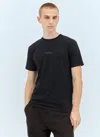 Stone Island Logo Applique T-shirt In Black