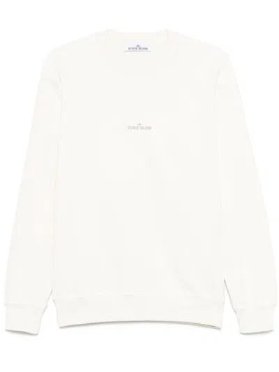 STONE ISLAND STONE ISLAND LOGO BACK PRINT CREW NECK SWEATSHIRT CLOTHING