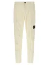 Stone Island Cargo Pants With Logo Badge And Pockets In Neutral