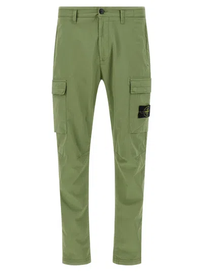 STONE ISLAND LOGO BADGE CARGO PANTS
