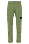 Stone Island Compass Patch Cargo Pants In Green