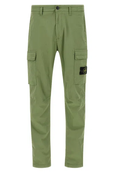STONE ISLAND LOGO BADGE CARGO PANTS