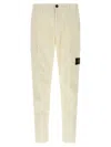 Stone Island Cargo Pants With Logo Badge And Pockets In Multi