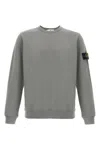 Stone Island Crewneck Cotton Sweatshirt With Compass Logo In Gray