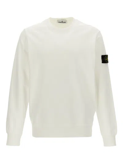 STONE ISLAND LOGO-BADGE CREW-NECK SWEATSHIRT
