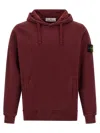 Stone Island Hoodie With Kangaroo Pocket In Red