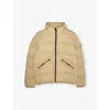 Stone Island Logo-badge Padded Shell Parka Jacket In Nude