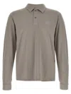 Stone Island Badge Logo Long Sleeves Polo Shirt In Multi