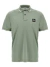 Stone Island Badge Logo Polo Shirt In Green