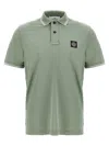 Stone Island Compass-motif Polo Shirt In Green