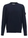 Stone Island Logo Badge Sweatshirt In Blue